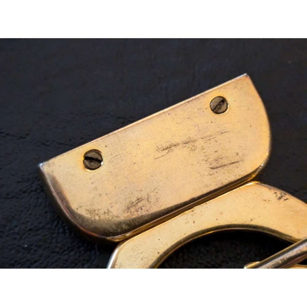 Gucci Interlocking Belt Buckle Gold Parfums Mod Brev Monogram 2.5 x 1.5 in - Picture 5 of 9